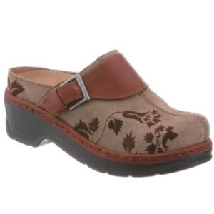 Klogs Footwear Austin Embroidered Leather Women's Clogs NEW